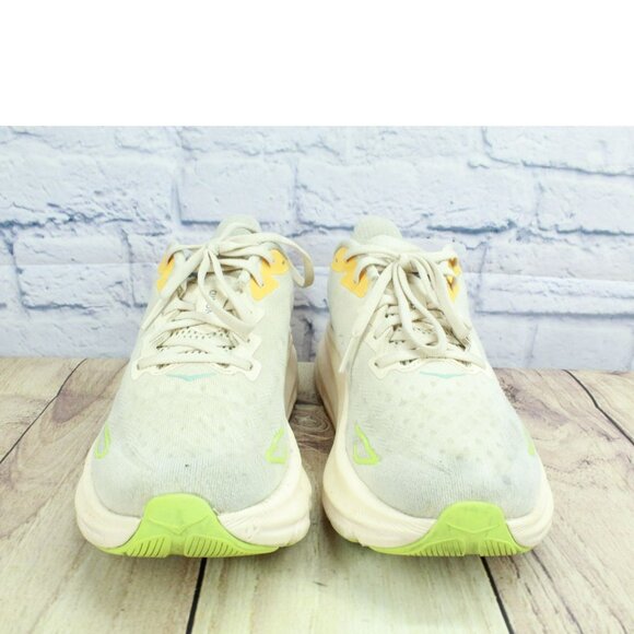 Hoka One One Clifton 9 White Mesh Breathable Marathon Sneaker Shoes Size 10 B - Picture 4 of 9